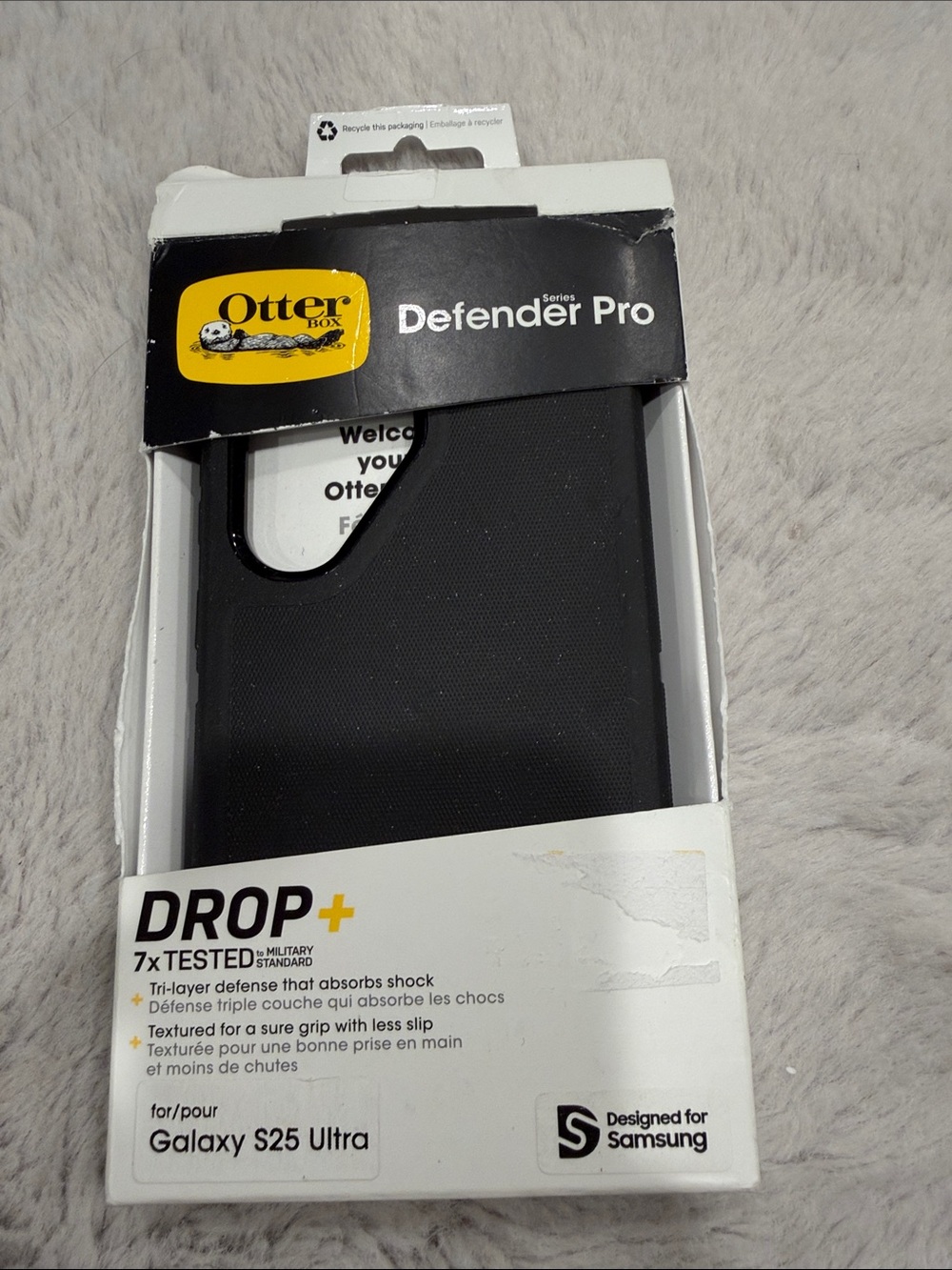 Galaxy S25 Ultra OtterBox Defender Pro Black Case - Rugged Protection
